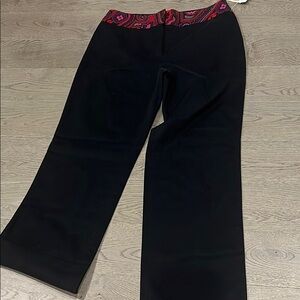 NWT Talbots Stretch pants red embellished  8